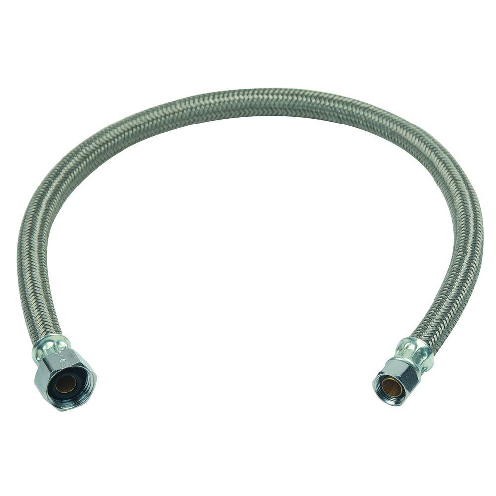 3/8 in. Compression X 1/2 in. FIP X 24 in. Braided Polymer Faucet Supply Line