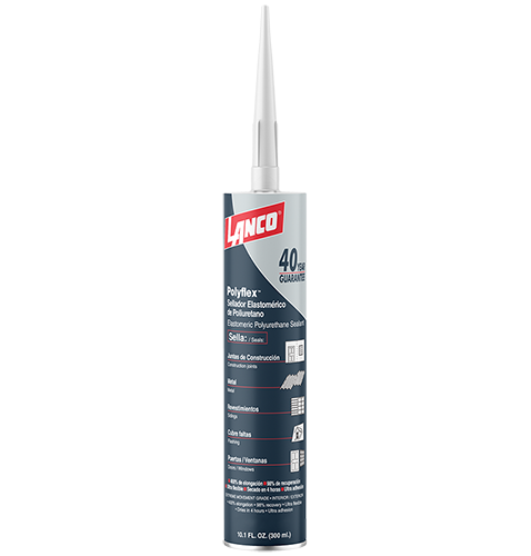 [CC34618] LANCO POLYFLEX CAULK WHT 10.1 OZ