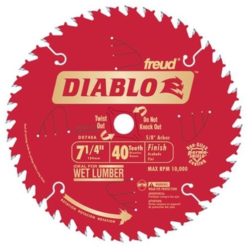[D0740A] Diablo 7-1/4 in X 40 Tooth Finish Saw Blade