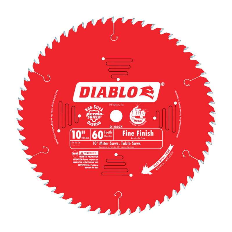 Diablo 10 in. D X 5/8 in. TiCo Hi-Density Carbide Circular Saw Blade 60 Teeth 1 Pk