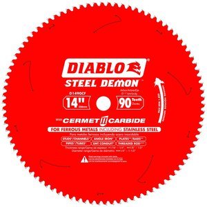 Diablo Steel Demon 14 in. D X 1 in. Cermet Cermet Metal Saw Blade 90 Teeth 1 Pk