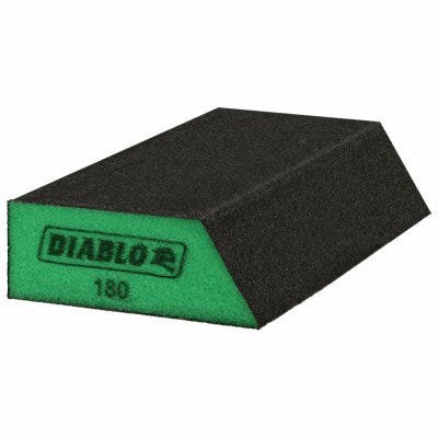 Diablo 5 in. L X 3 in. W X 1 in. 180 Grit Ultra Fine Angled Corner Sanding Sponge