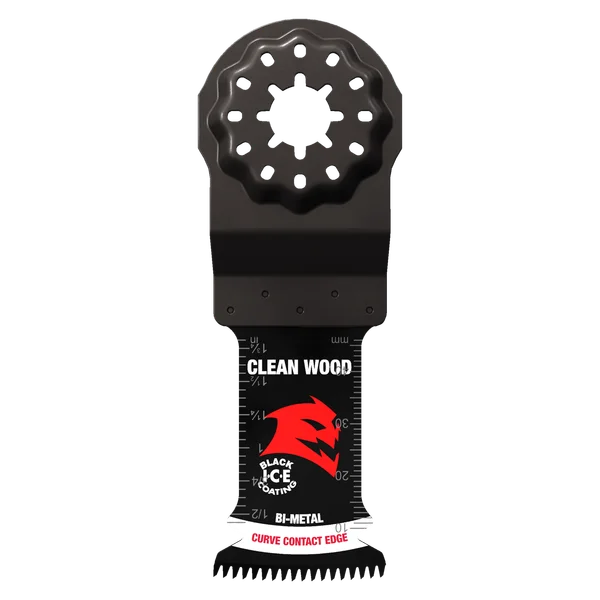 Diablo Starlock 1-1/4 in. W Bi-Metal Curved Contact Edge Oscillating Blade Clean Wood 3 Pk