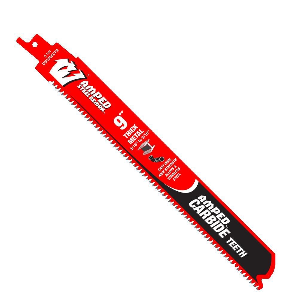 [DS0908CFA10] Freud Diablo Blades 9" 8 TPI Carbide Teeth Reciprocating Saw Blade for Thick Metal, 10 Pack DS0908CFA10