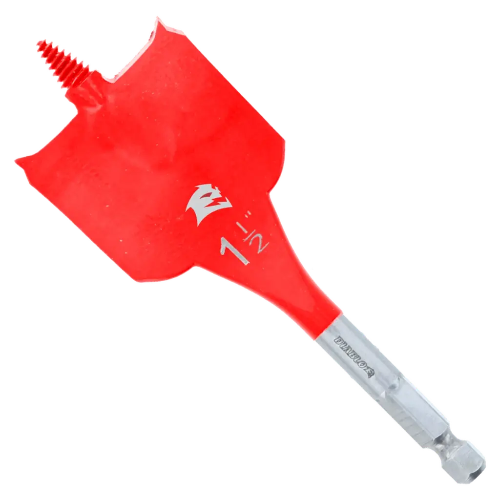 Diablo 1-1/2 in. X 4 in. L High Speed Steel Clean Wood Spade Bit Hex Shank 1 Pk