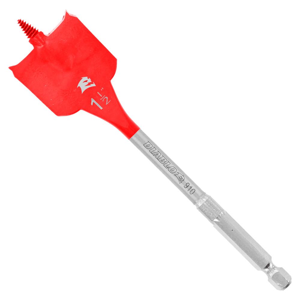 [DSP2170] Diablo 1-1/2 in. X 6 in. L High Speed Steel Clean Wood Spade Bit Hex Shank 1 Pk