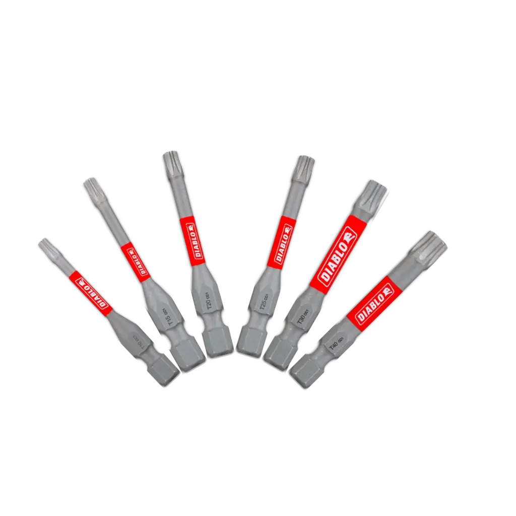 Diablo Torx 2 in. L Drive Bit Set Black Oxide 6 Pc
