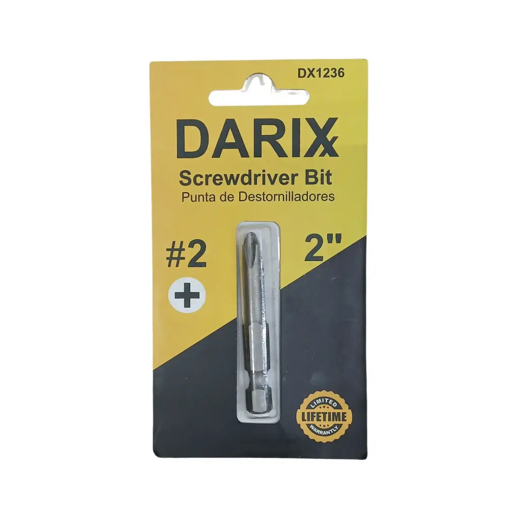 DARIX SCREWDRIVER BIT #2 -2''