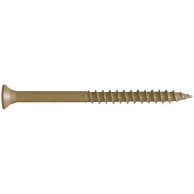 FastenMaster GuardDog No. 10 X 3-1/2 in. L Gold Phillips/Square Bugle Head Deck Screws 350 Pk