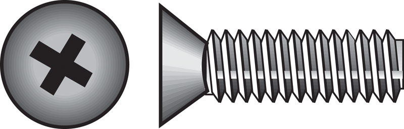 [H101038] HILLMAN No. 6-32 Ga. X 1 in. L Phillips Flat Head Zinc-Plated Steel Machine Screws 100 Pk