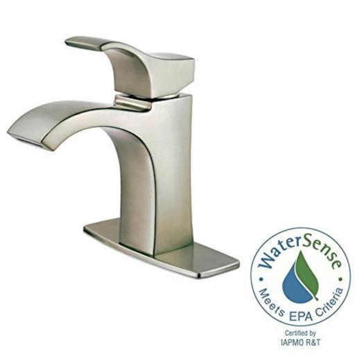 Pfister LF-042-VN Venturi 1.2 GPM Single Handle Bathroom Faucet Spot Defense Brushed Nickel Faucet Bathroom Sink Faucets Single Handle