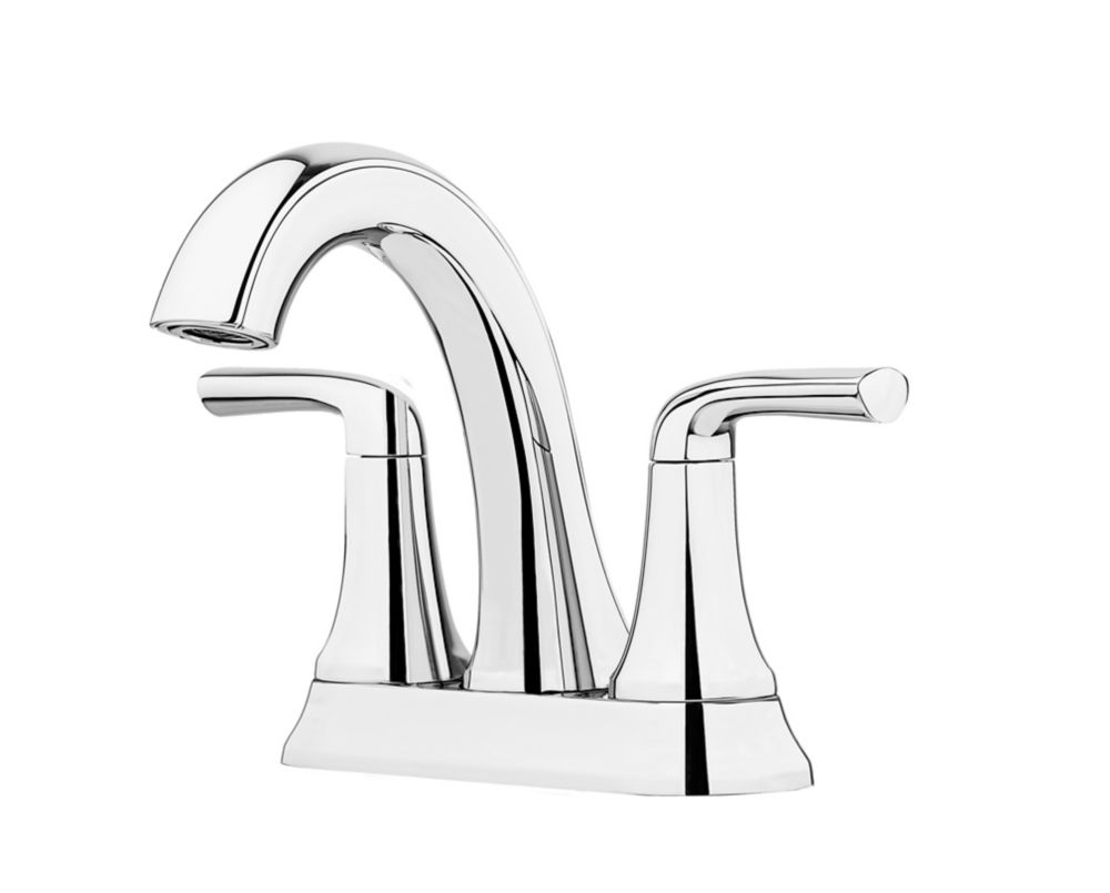 Ladera 4 in. Centerset Double Handle Bathroom Faucet in Polished Chrome