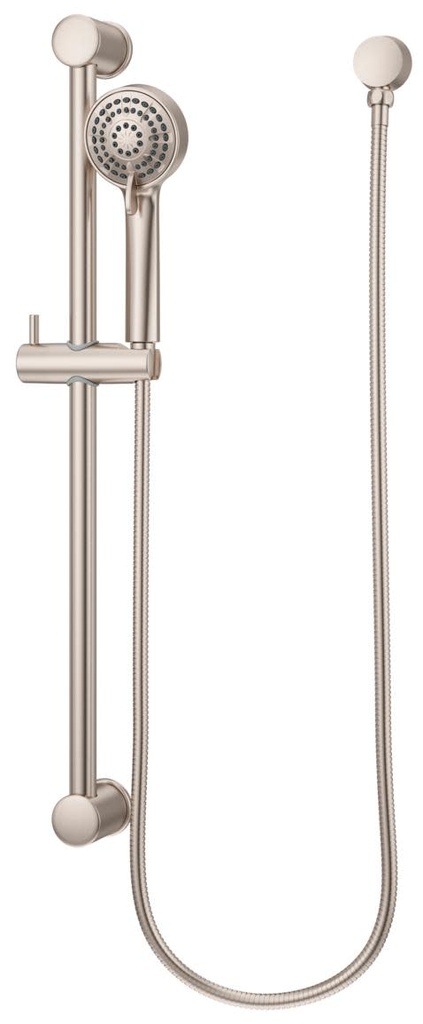 Pfister LG16-500 Holliston 1.75 GPM Multi Function Hand Shower Package - Includes Slide Bar Hose and Wall Supply Brushed Nickel Showers Hand Showers