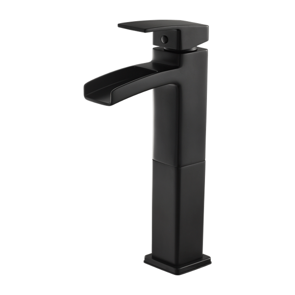 Pfister LG40-DF0 Kenzo 1.2 GPM Single Hole Vessel Bathroom Faucet Black Faucet Bathroom Sink Faucets Single Handle
