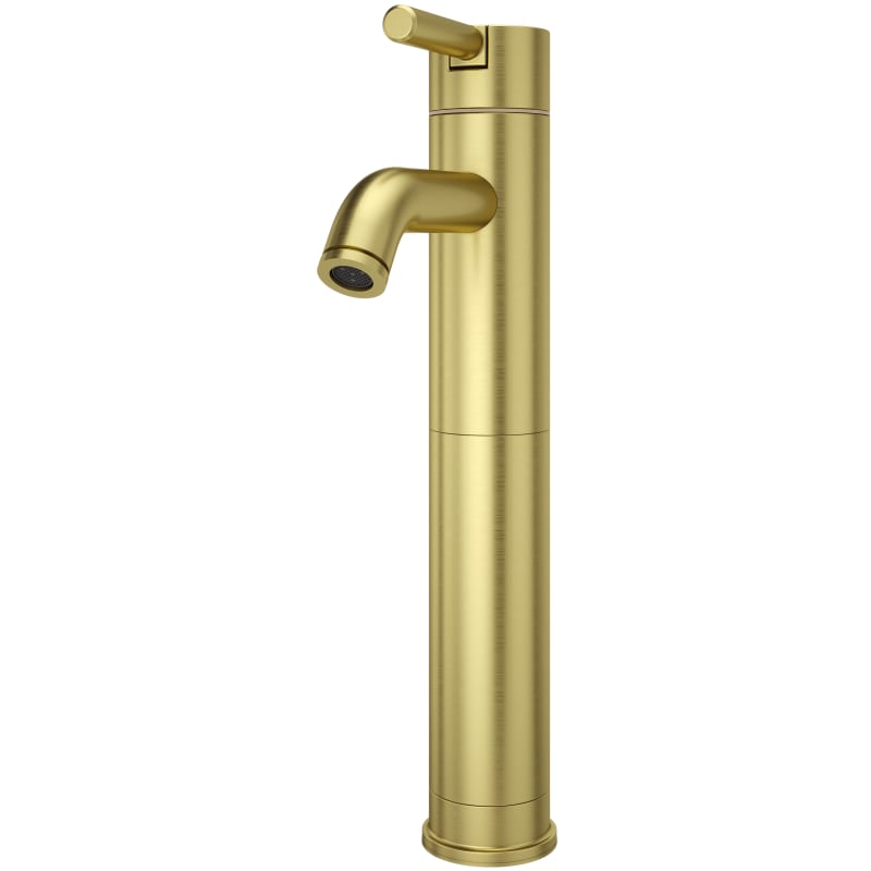 [LG40NBG00] Pfister LG40-N00 Contempra 1.2 GPM Single Hole Vessel Bathroom Faucet Brushed Gold Faucet Bathroom Sink Faucets Single Handle
