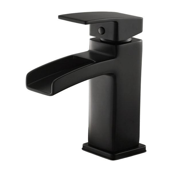 Pfister LG42-DF0 Kenzo 1.2 GPM Single Hole Bathroom Faucet with Metal Pop-up Assembly Black Faucet Bathroom Sink Faucets Single Handle