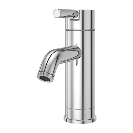 Pfister LG42-N00 Contempra 1.2 GPM Single Hole Bathroom Faucet with Pop-up Drain Assembly Polished Chrome Faucet Bathroom Sink Faucets Single Handle