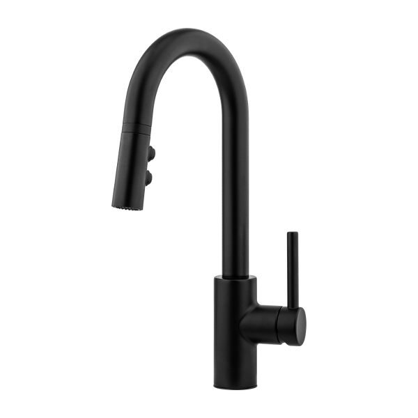 Pfister LG572-SA Stellen 1.8 GPM Single Hole Pull Down Bar Faucet with Pforever Seal - Includes Escutcheon Matte Black Faucet Bar Single Handle