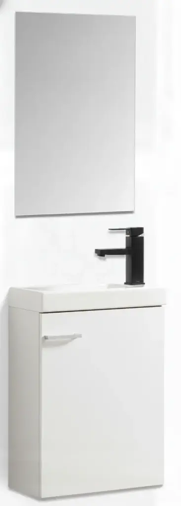 [MF2102] CONJ. VANITY 16" WHITE #MF-2102