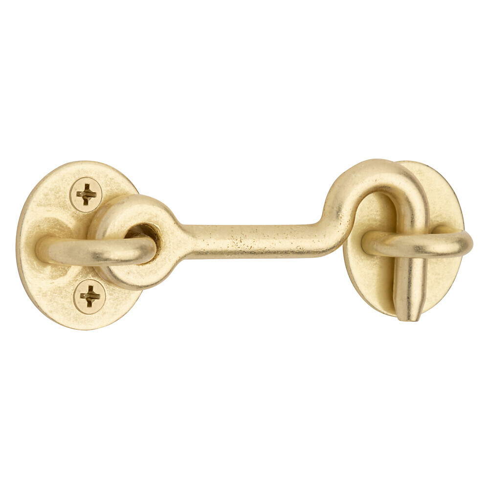 [N700154] National Hardware 4 in. L Brushed Gold Steel Hook and Eye Closure 1 Pc