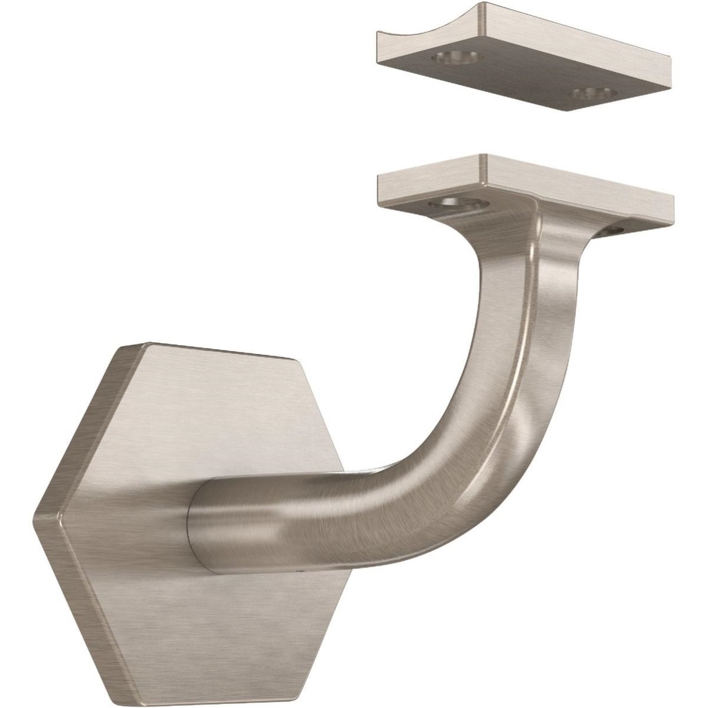 National Hardware Powell Gray Zinc Die Cast W/Steel Strap Handrail Bracket 3-5/32 in. L 150 Lb