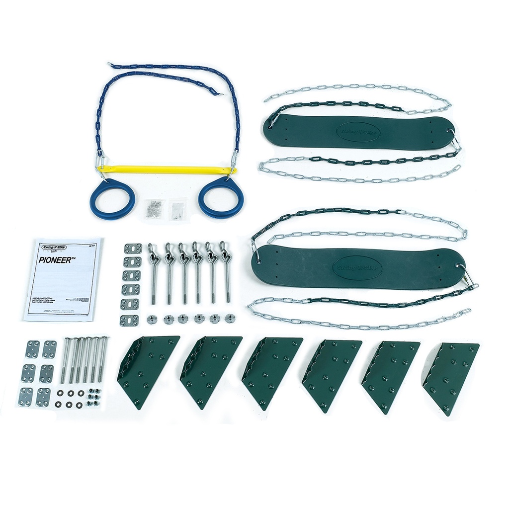 DIY Yourself Pioneer Custom Outdoor Swing Set Hardware Kit with Playset Accessories (Lumber and Slide Not Included)