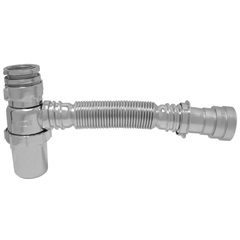 [R004] Sifão Sanfonado Universal Com Copo Cromado