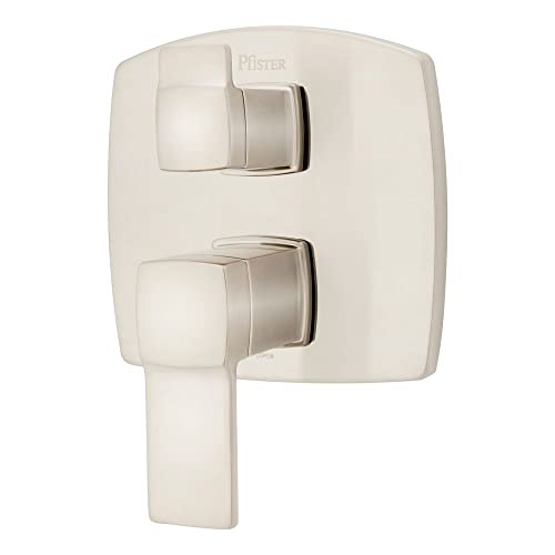 Pfister R89-SDA Deckard Pressure Balanced Valve Trim Only with Double Lever Handle and Integrated Diverter - Less Valve Brushed Nickel Showers Valve
