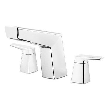 Pfister RT6-5LPM Arkitek Deck Mounted Roman Tub Filler Trim with Metal Lever Handles Brushed Nickel Faucet Roman Tub Double Handle