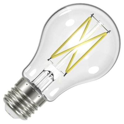 Satco 8w LED Bulb A19 Clear Finish 5000K 90 CRI 120 Volt - 60w-equiv