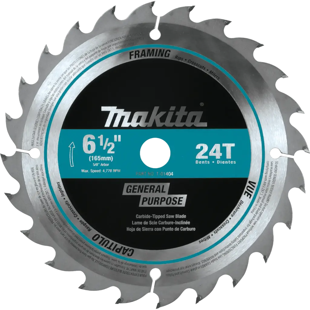 [T01404] MAKITA 6-1/2 24T SAW BLADE FRAMI