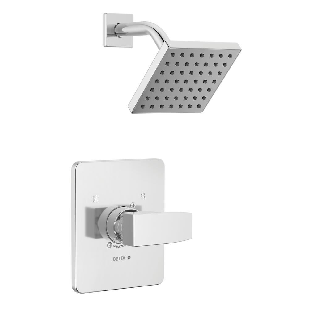 [T14267-PP] Delta T14267-PP Modern Shower Only Trim Package with 1.75 GPM Single Function Shower Head Chrome Showers Shower Only Pressure Balanced
