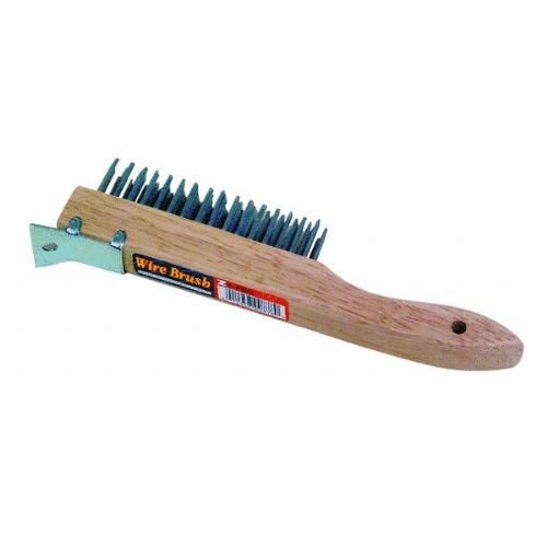 Wire Brush W/ Scrapr, Shoe Hndl, 4x1, PK12