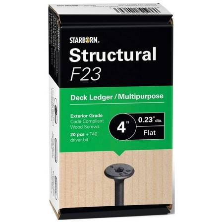 [XF23CL0400] Starborn Structural F23 Multi-Purpose Flat Head Wood Screw