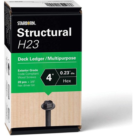 STRUCTURAL H23 LEDGER 4"BLK 20PC