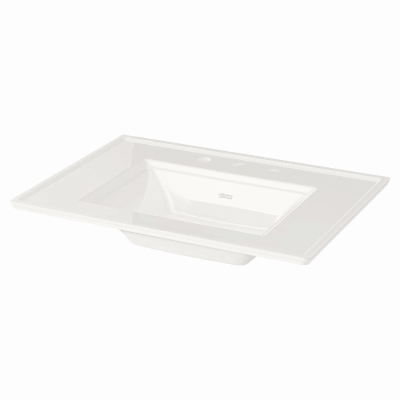 American Standard 0298.008 Town Square S 31" Rectangular Vitreous China Deck Mounted Bathroom Sink with Overflow and 3 Faucets Holes at 8" Centers