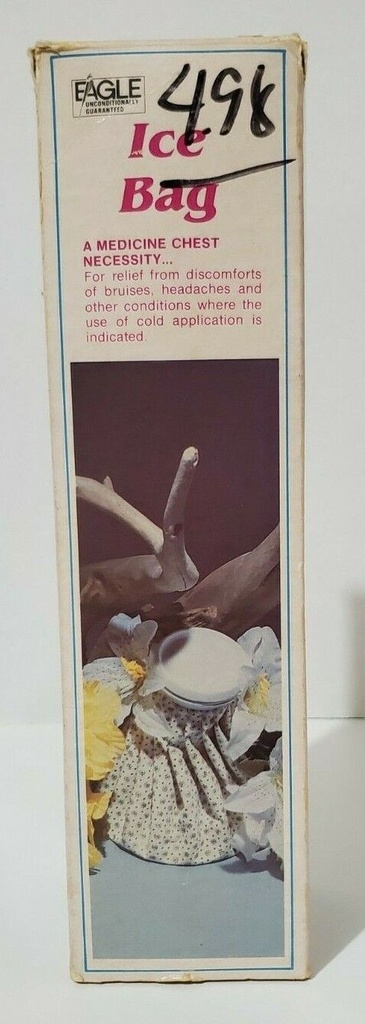 Vintage Eagle Size #9 Ice Bag White Green Snowflakes W Box