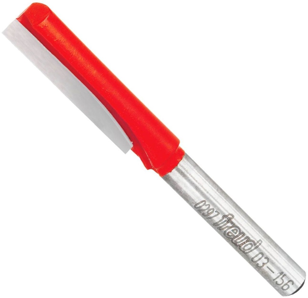Freud 3/8 in. (Dia.) Single Flute Straight Bit with 1/4 in. Shank - 03-156