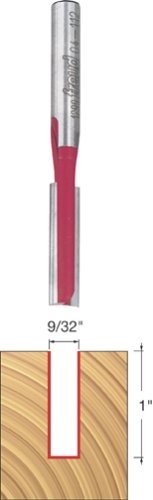 Freud 9/32 in. (Dia.) Double Flute Straight Bit with 1/4 in. Shank - 04-112