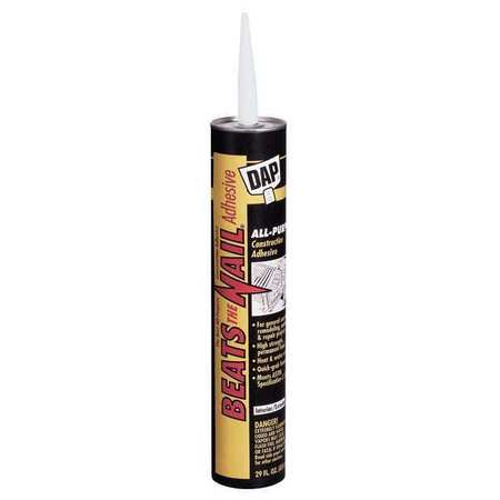 DAP 25082 Construction Adhesive  Gray  10.3 Oz Package  Tube