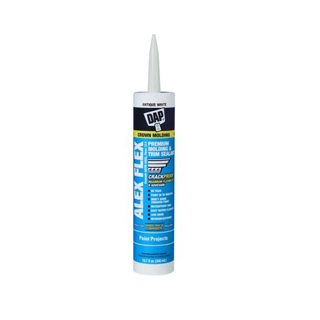 DAP Alex Flex Antique White Acrylic Latex Molding and Trim Sealant 10.1 Oz -Pack of 12