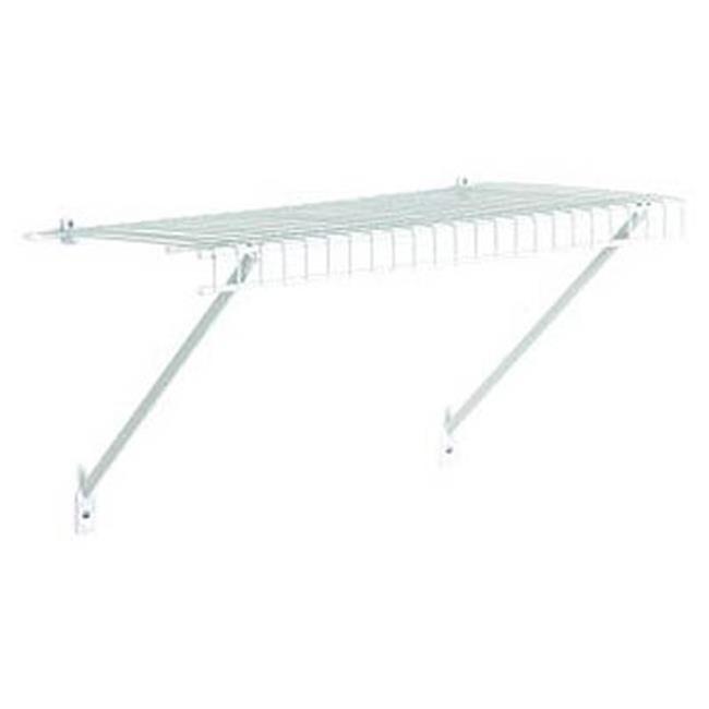 ClosetMaid WSK-2412 Closet or Wall 24" Wide Ventilated Wire Closet System Shelf Kit White Storage and Organization Closet Organizers Shelves