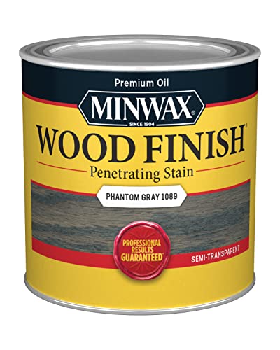 Minwax Wood Finish Semi-Transparent Phantom Gray Oil-Based Penetrating Wood Stain 0.5 Pt