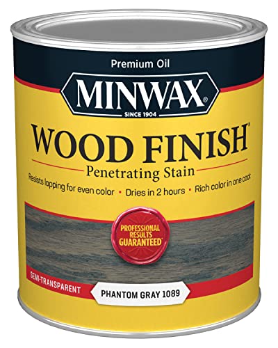 Minwax Wood Finish Semi-Transparent Satin Phantom Oil-Based Penetrating Wood Stain 1 Qt
