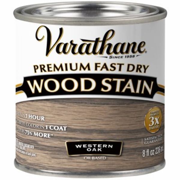 Premium Fast Dry Wood Stain, Western Oak, 1/2 Pt