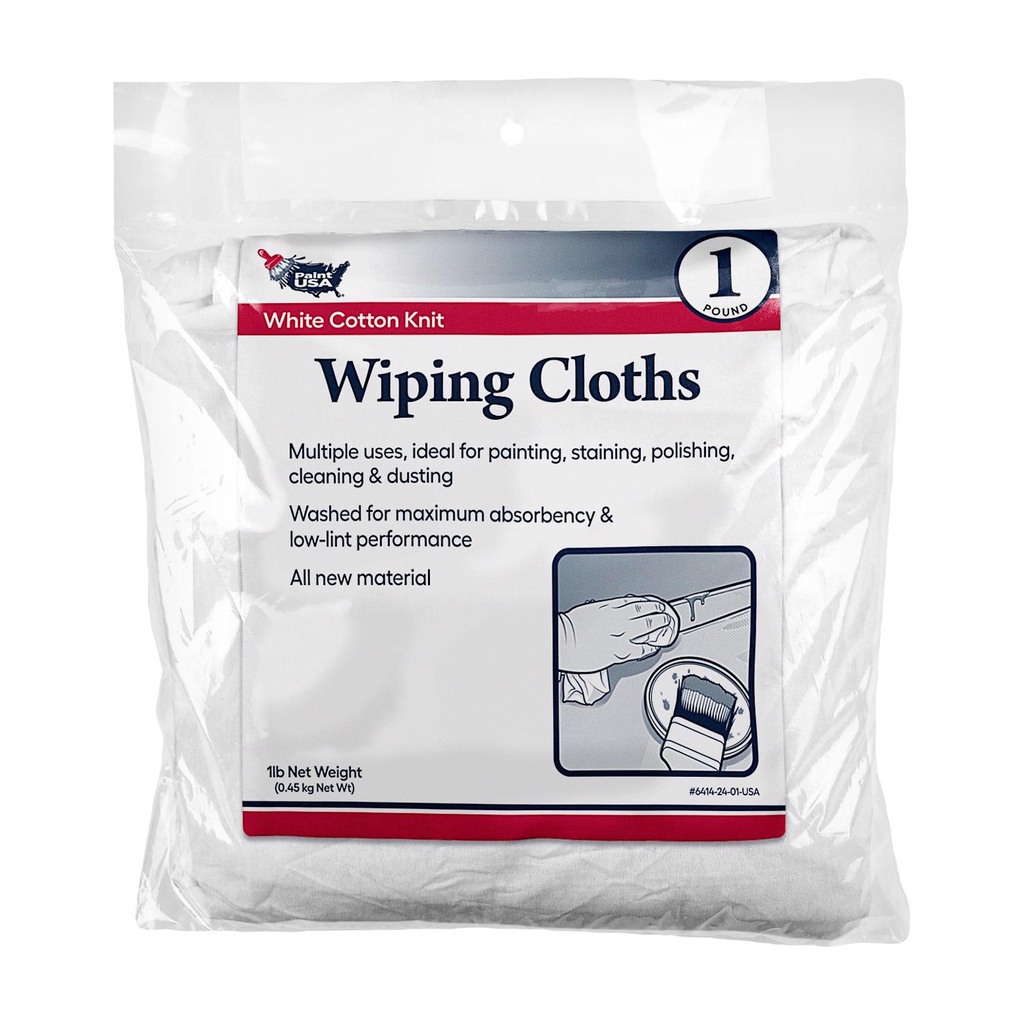 Paint USA Cotton Knit Wiping Rags 1 Lb 1 Pk