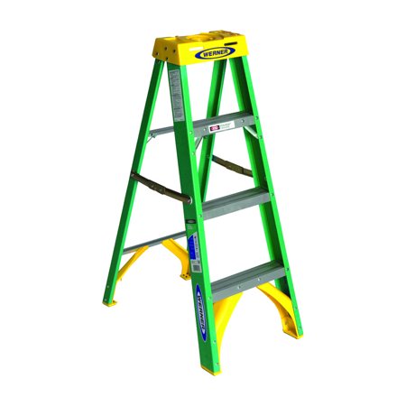 Werner 4 Ft. H Fiberglass Step Ladder Type II 225 Lb. Capacity