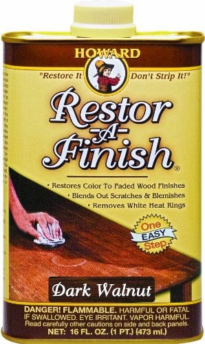 [1054782] Howard Restor-a-Finish Semi-Transparent Dark Walnut Oil-Based Wood Restorer 1 Pt
