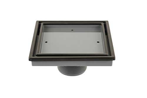 QM Drain Lagos Series Veil 4  Black Square Drain - 88.300.04 BK