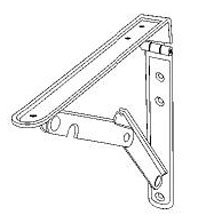 [11045] 11045 8 X 8 in. Bracket Folding, Gray